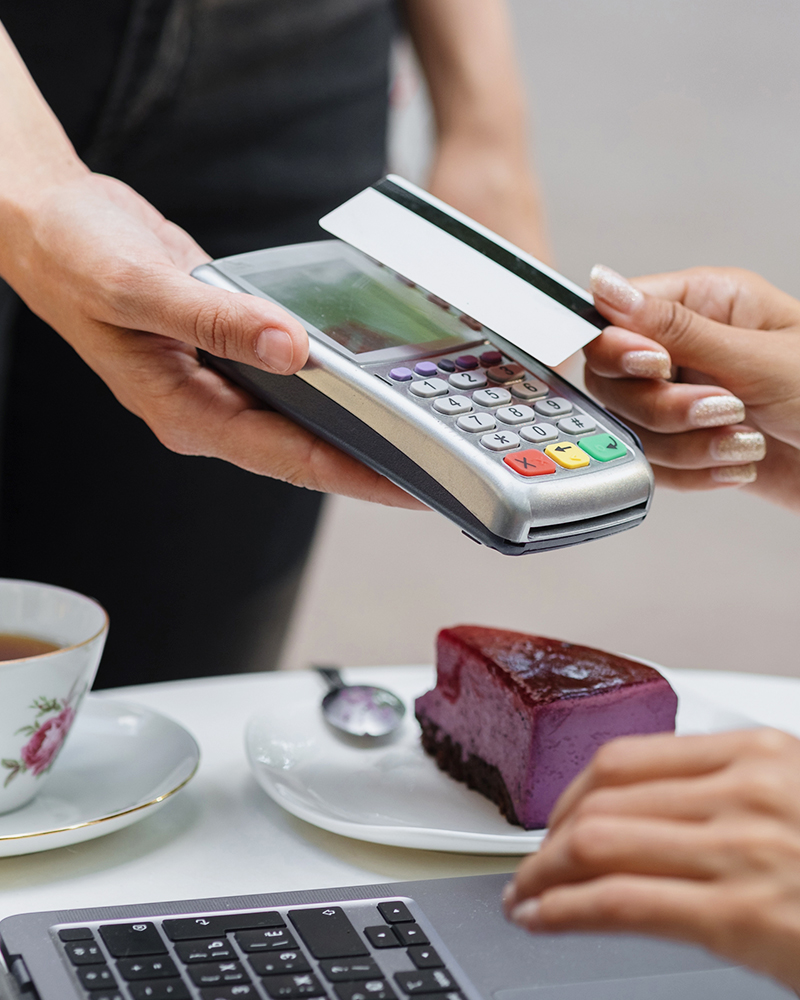 Credit card payment for the hospitality business